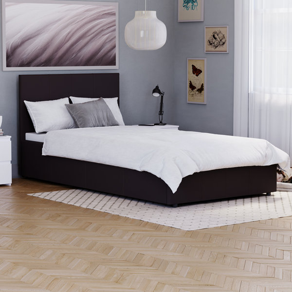 Dark brown store platform bed